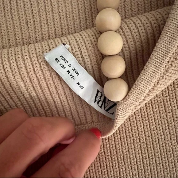 Zara Asymmetric Beaded Knit Top - Picture 9 of 9